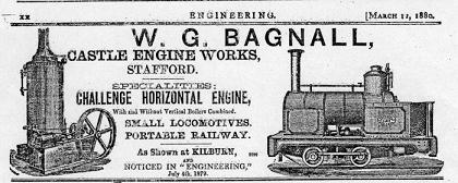 W.G.Bagnall Advert