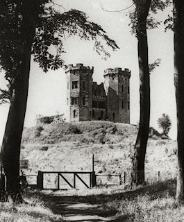 Stafford Castle, circa 1950 before the vandalism and collapse