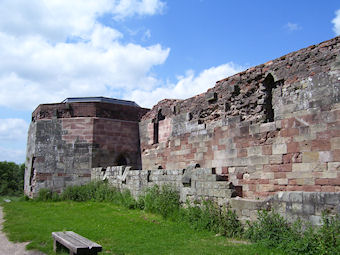 View of Stafford Castle west wing after the refurbishment in 2007 Stafford Castle, view of west wing