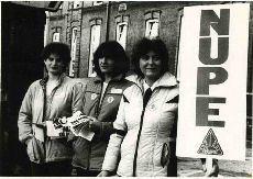 Staffordshire General Infirmary, N.U.P.E members picket circa 1982